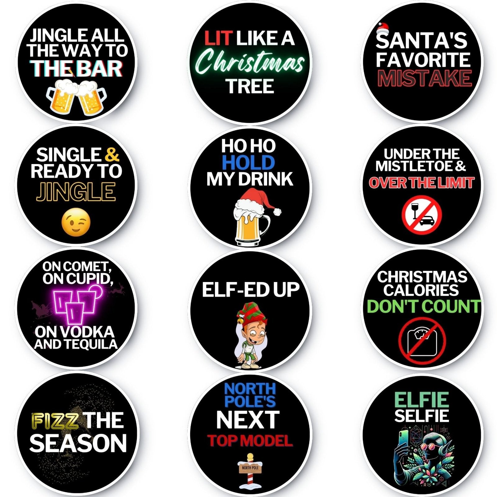 Christmas Photo Booth Signs: Merry Mischief Collection - Photobooth Décor