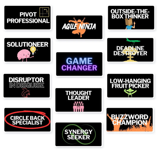 Corporate Photo Booth Props: Office Buzz Words Collection - Photobooth Décor