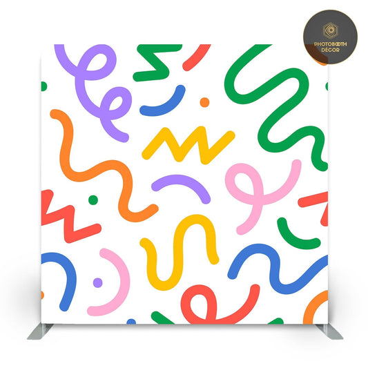 Festive Frenzy Party Backdrop - Photobooth Décor