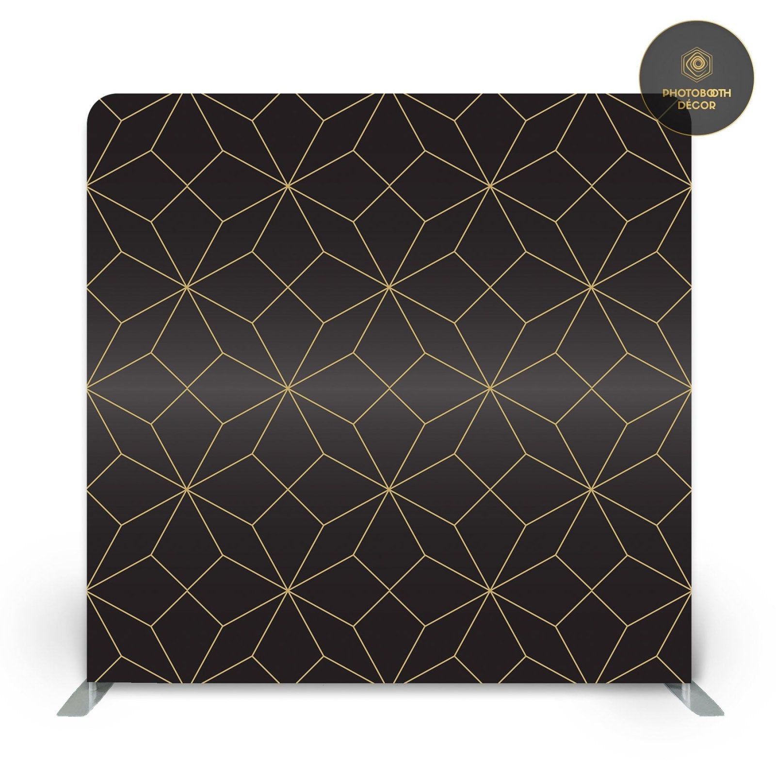 Geometric Elegance Rhombus - Black - Photobooth Décor