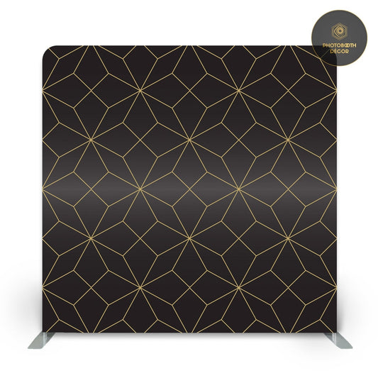 Geometric Elegance Rhombus - Black - Photobooth Décor
