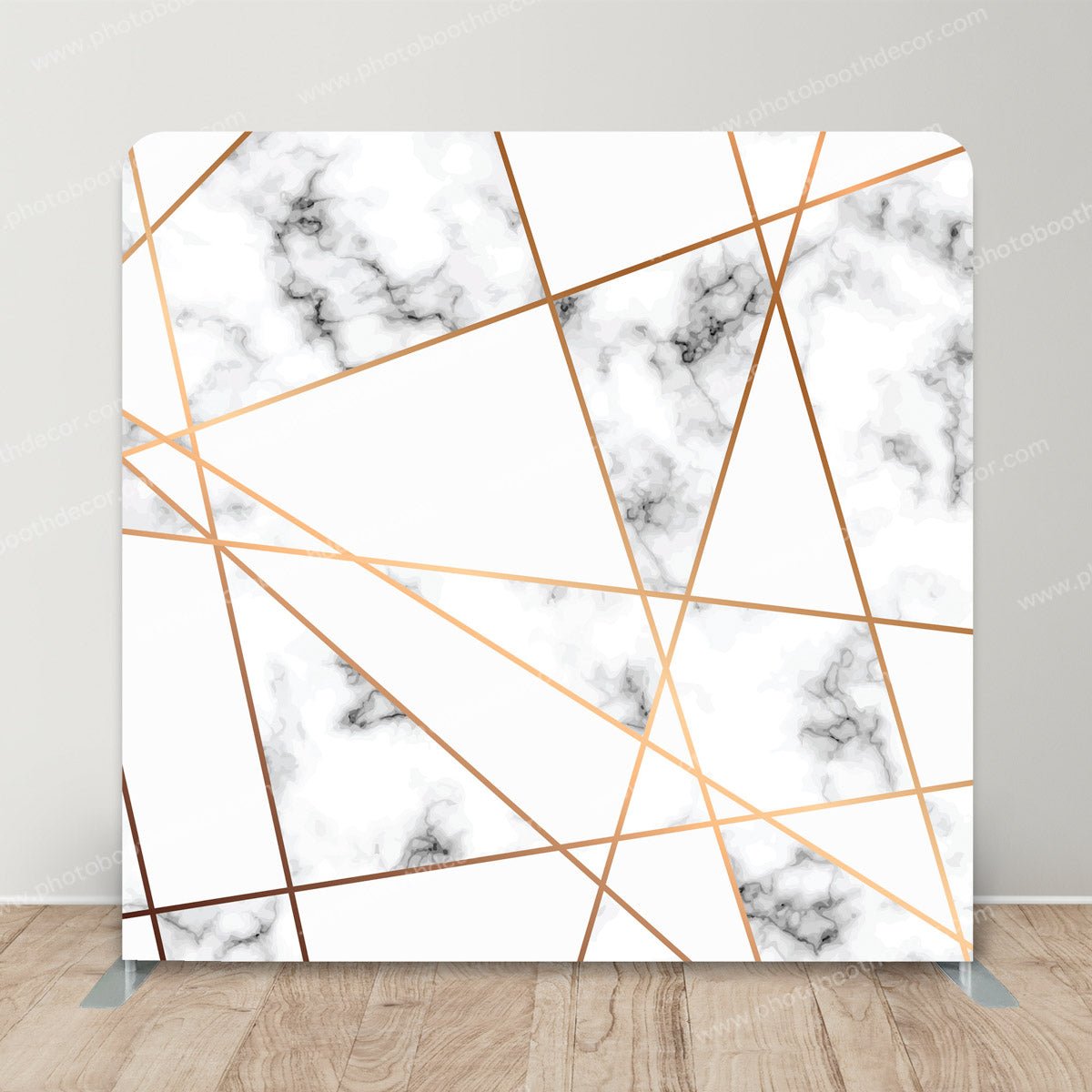 Geometric Marble - White - photoboothdecor