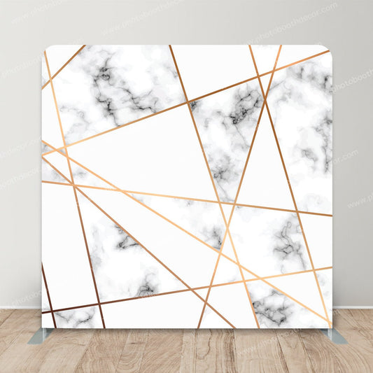 Geometric Marble - White - photoboothdecor