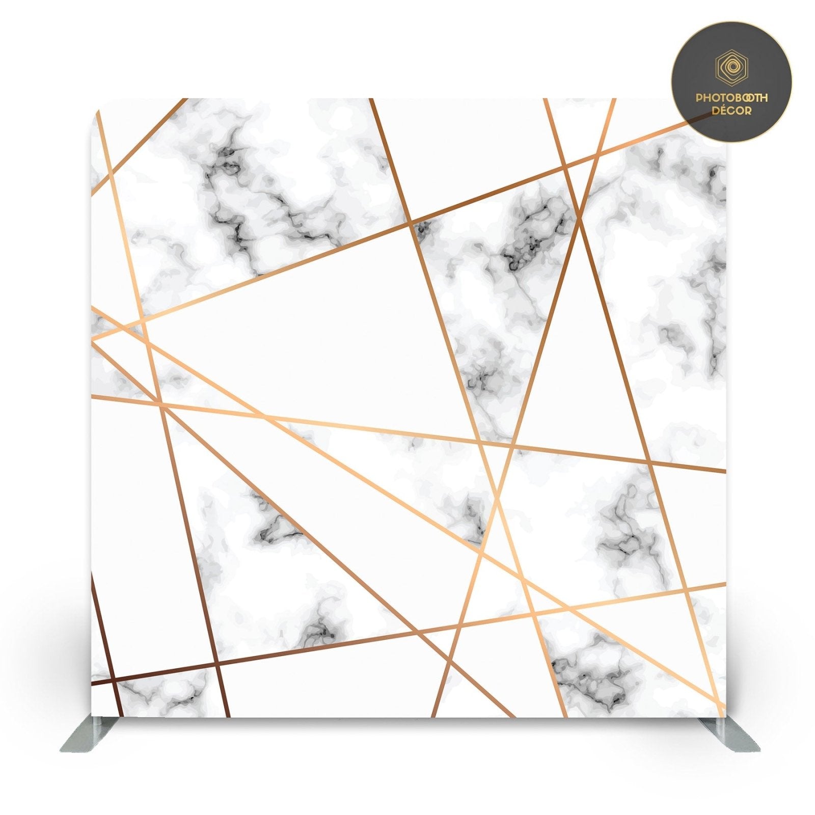 Geometric Marble - White - Photobooth Décor