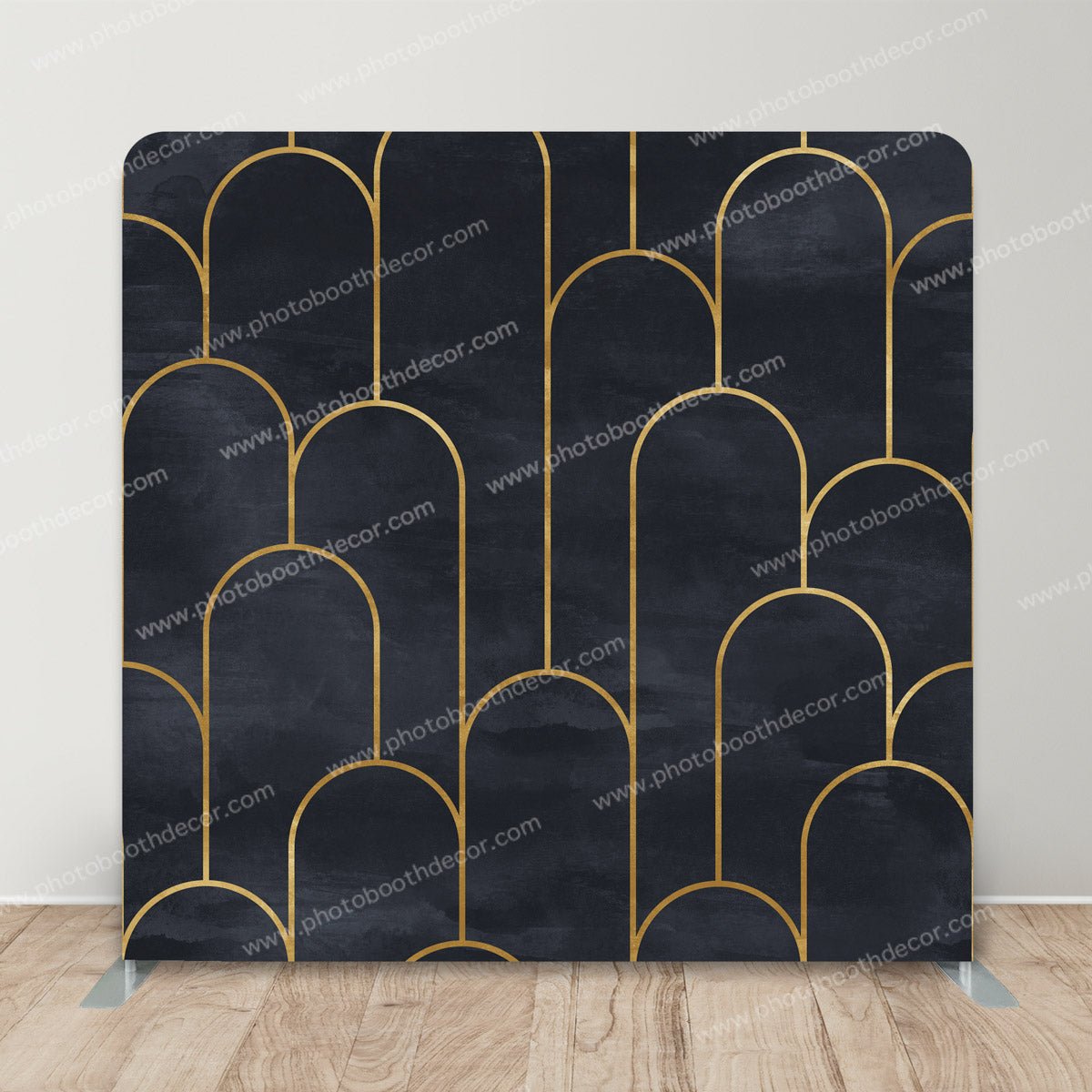Geometric Rounded pattern on paper - Black - photoboothdecor