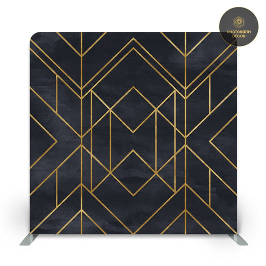 Geometric Triangular pattern on paper - Black - Photobooth Décor