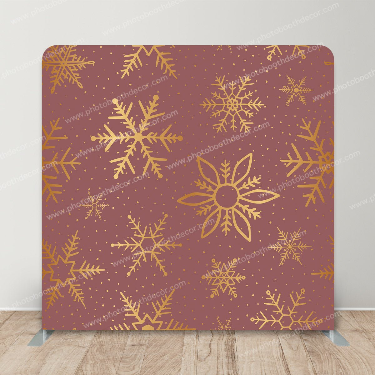 Modern Christmas Gold Flakes - Rose Taupe - photoboothdecor