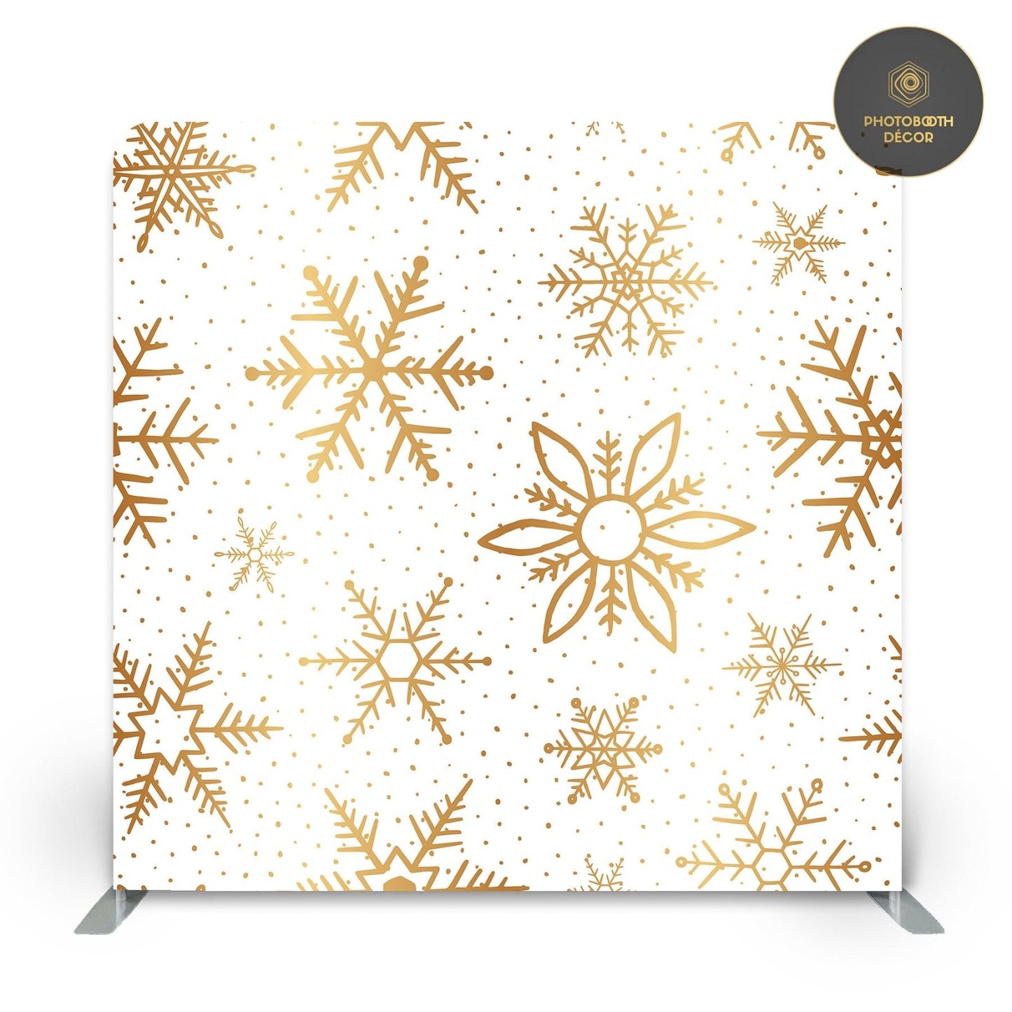 Modern Christmas Gold Flakes - White - Photobooth Décor