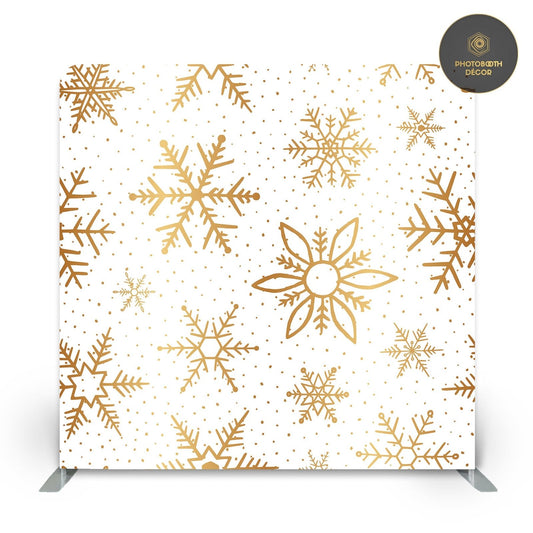 Modern Christmas Gold Flakes - White - Photobooth Décor