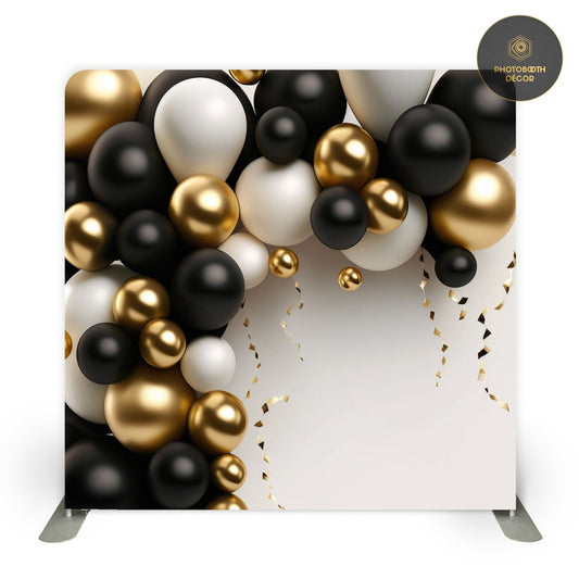 Celebration Collection - black gold balloon garland - Photobooth Décor