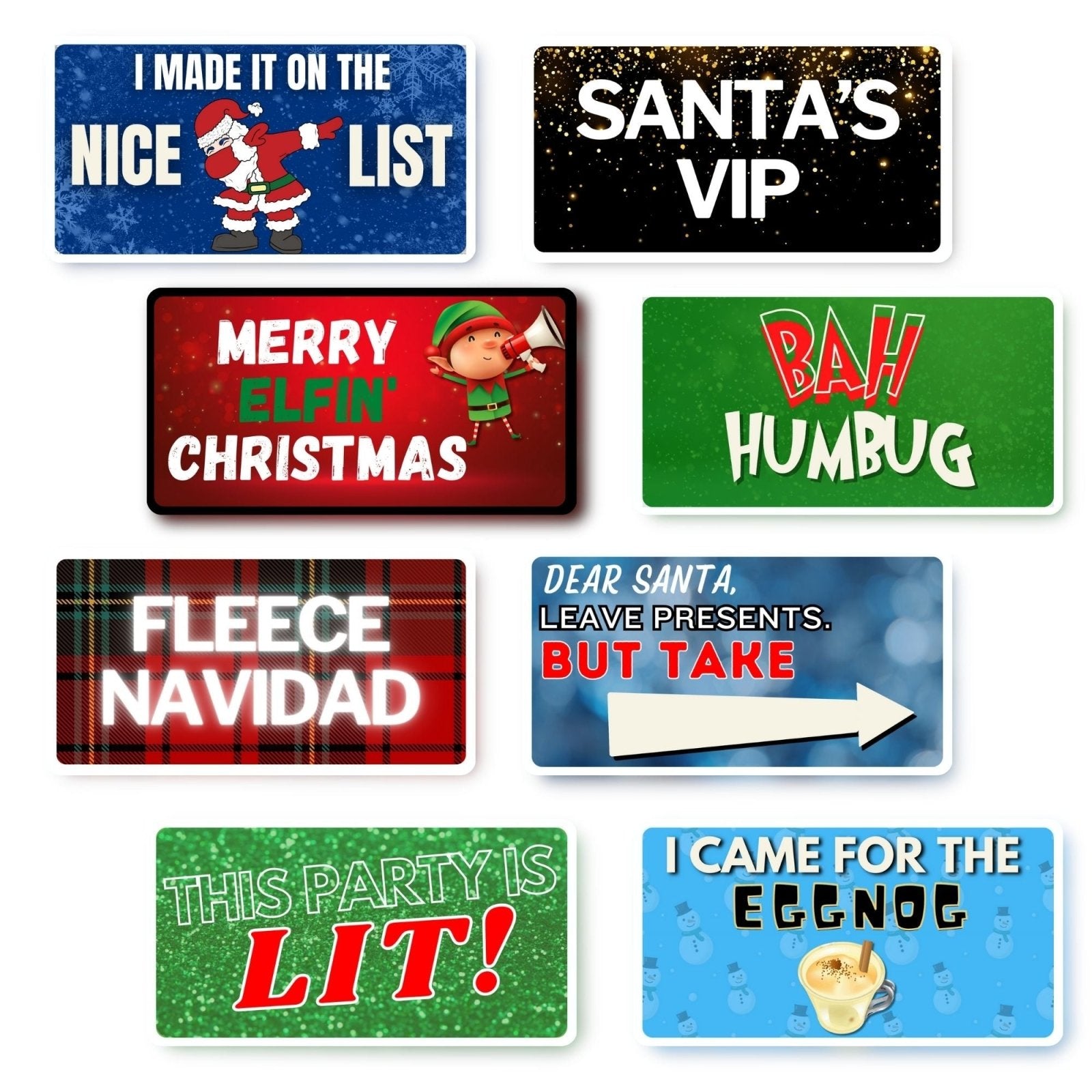 Christmas Photo Booth Signs: Classic Chuckles Collection - Photobooth Décor