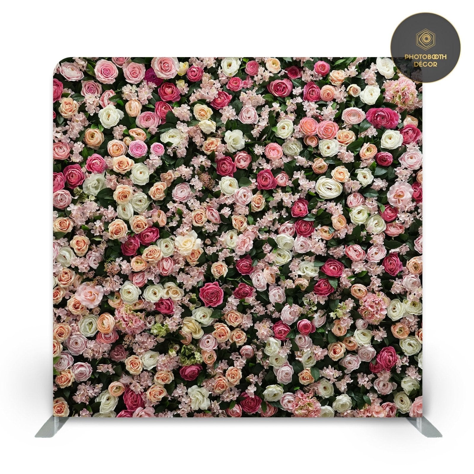 Flower Wall Pink Roses | 8x8 Backdrop – Photobooth Décor