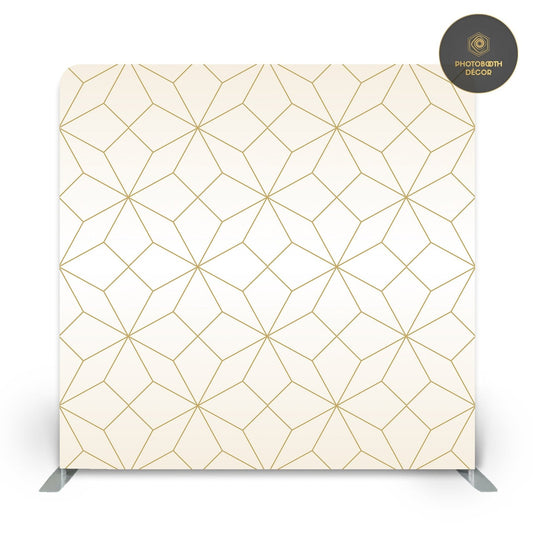 Geometric Elegance Rhombus - White - Photobooth Décor