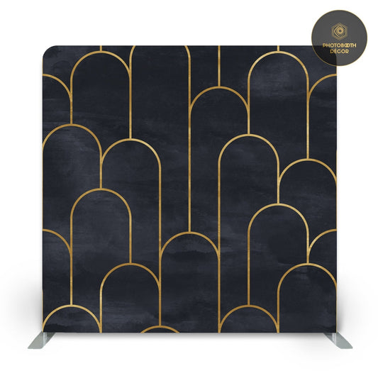 Geometric Rounded pattern on paper - Black - Photobooth Décor