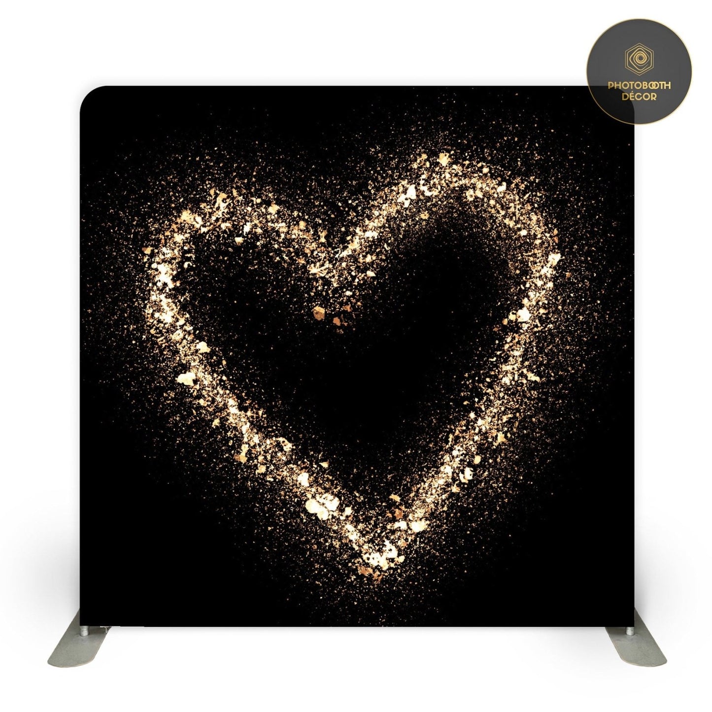 Hearts Collection - Golden Embrace - Black - Photobooth Décor