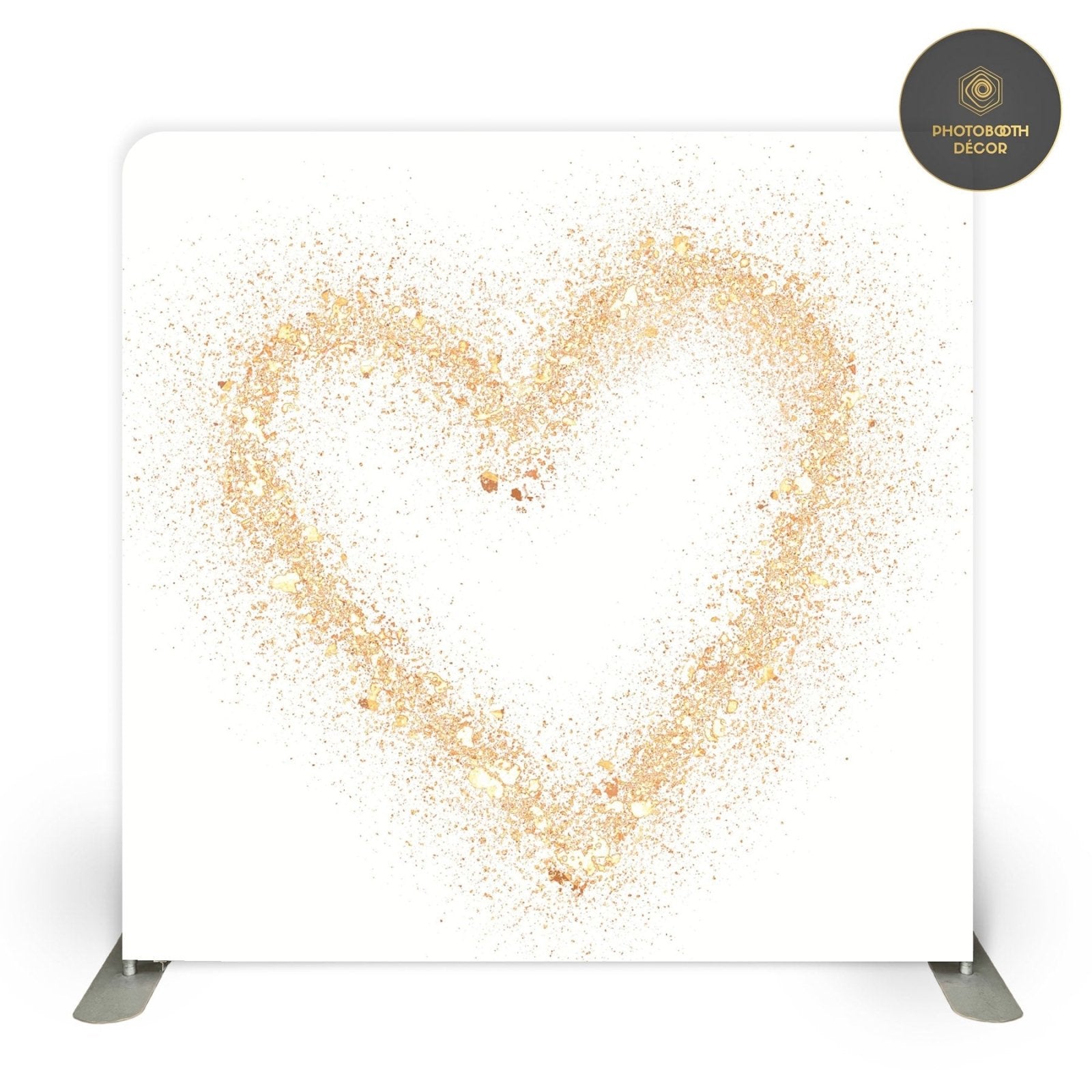 Hearts Collection - Golden Embrace - White - Photobooth Décor